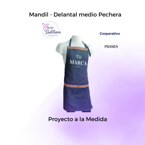 Mandil - Delantal medio Pechera