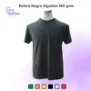 Polera Negra Algodón 180 gms - Polera Subli PU - Polera DTF - Polera Cuello Redondo Unisex de algodón
