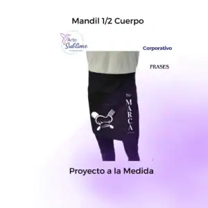 Mandil - Delantal medio cuerpo - Banano en Poliéster - Banano en Gabardina