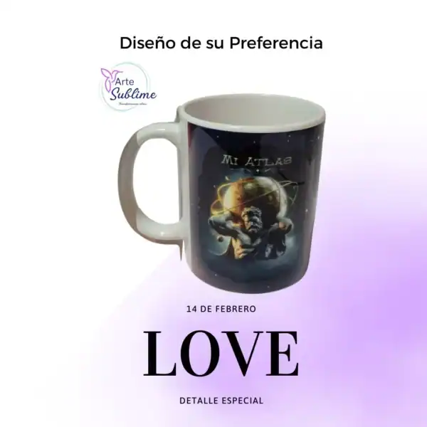 Taza de 11 oz. con imagen de Atlas