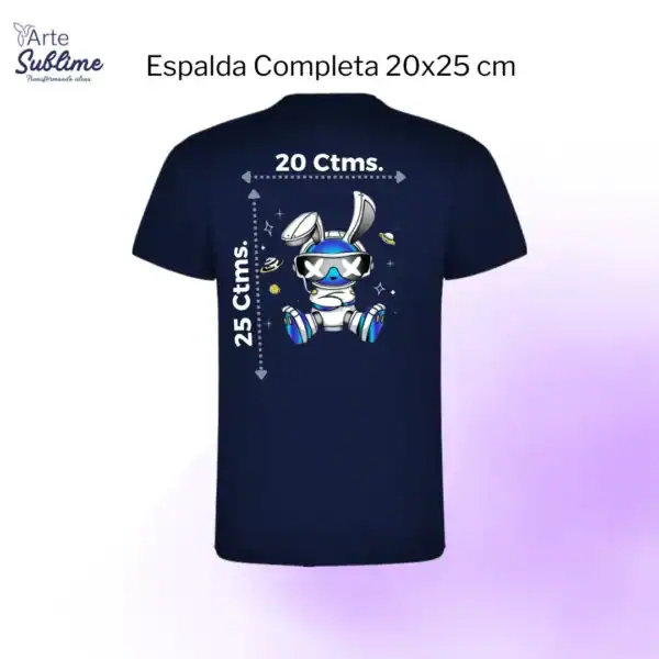 Servicio de Estampado de Diseño Completo en Espalda 20x25 cm - Servicio de Estampado