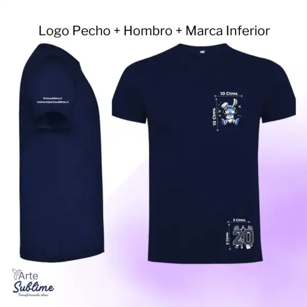 Servicio de estampado del Logo Pecho + Hombro + Marca Inferior