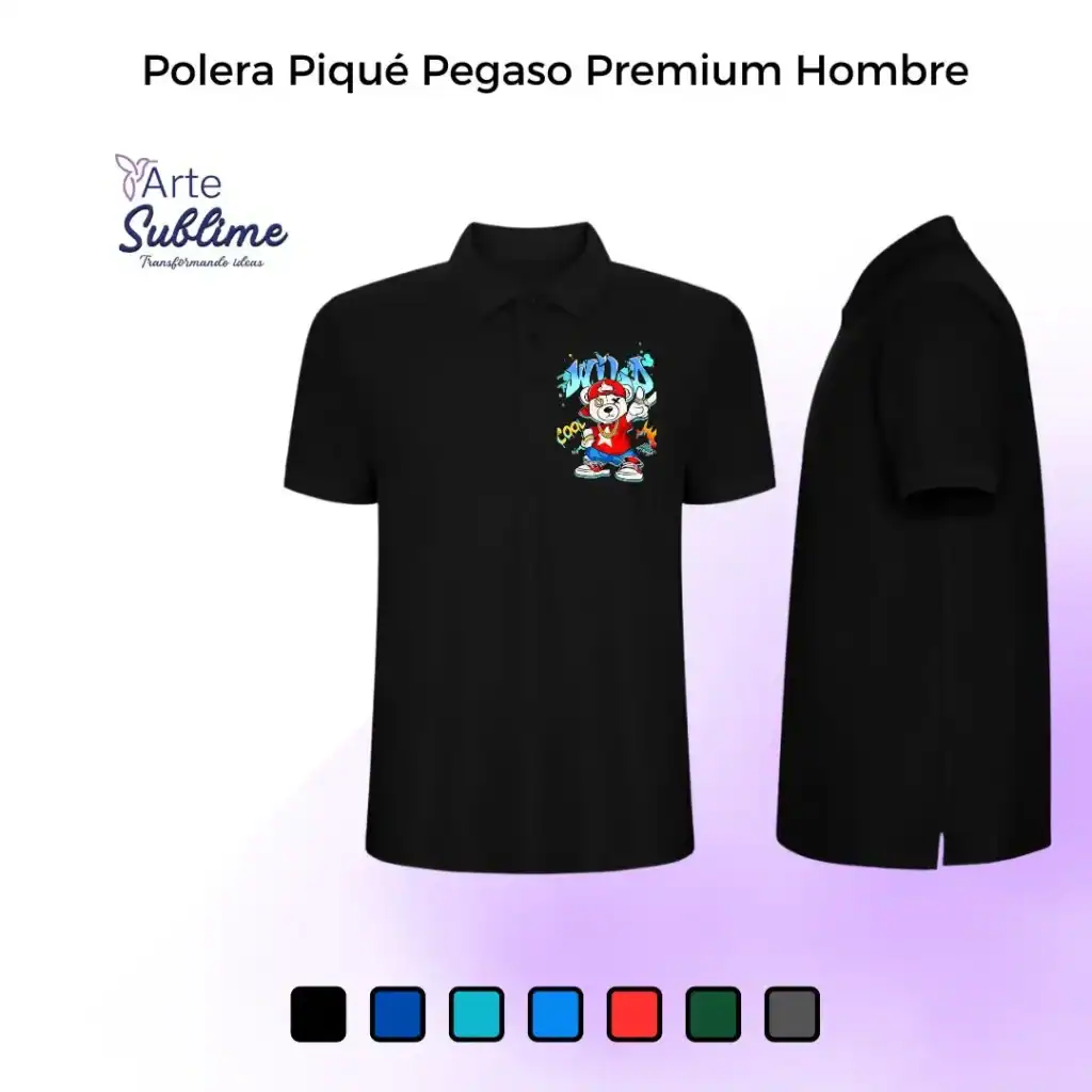 Polera Piqué Pegaso Premium Hombre