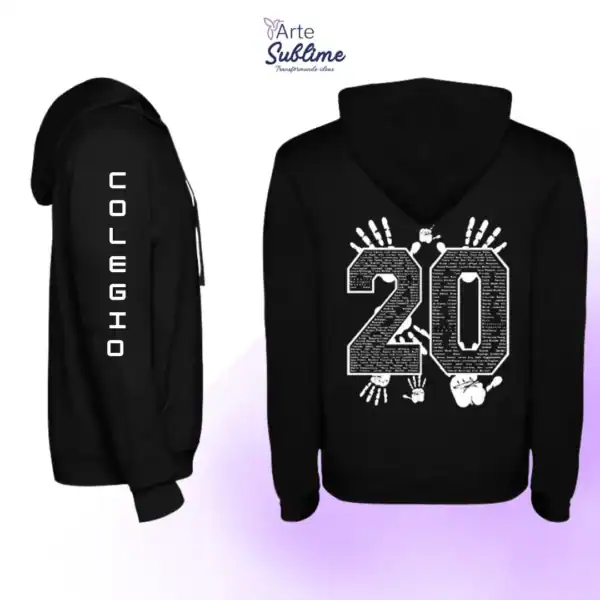 Polerón para Licenciatura parte lateral y posterior