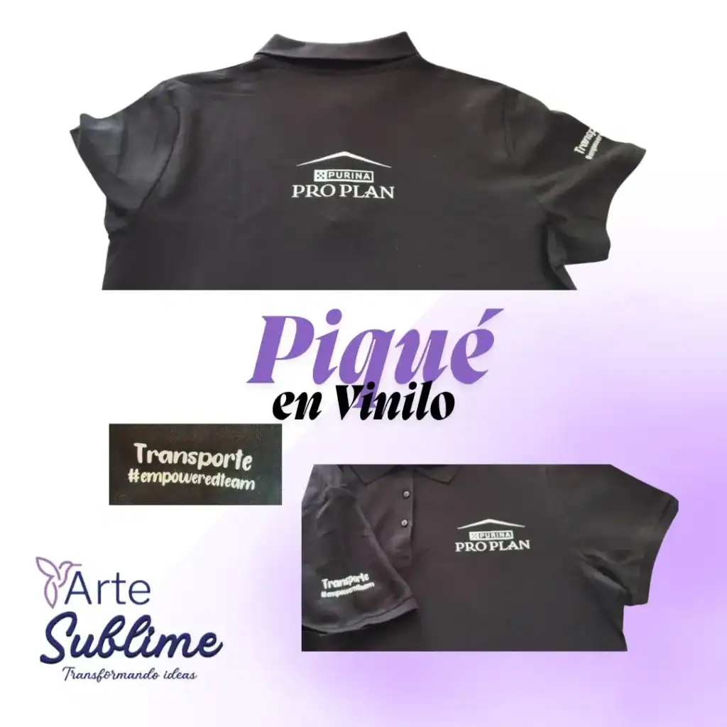 Polera Negra con Vinilo