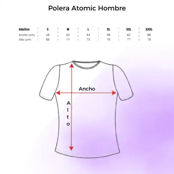 Polera Atomic Hombre Tallas