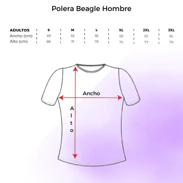 Polera Beagle Hombre Tallas