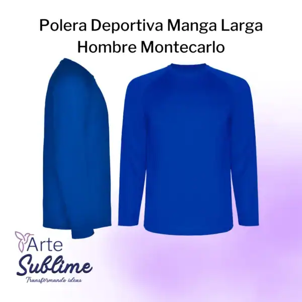 Polera Deportiva Manga Larga Hombre Montecarlo Portada - Polera Deportiva Manga Larga Montecarlo Hombre