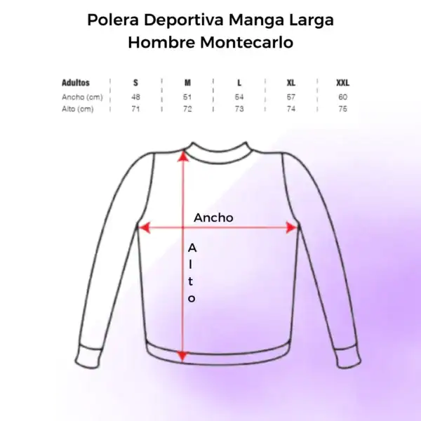 Polera Deportiva Manga Larga Hombre Montecarlo Tallas - Oferta de Polera Deportiva Manga Larga Montecarlo Hombre