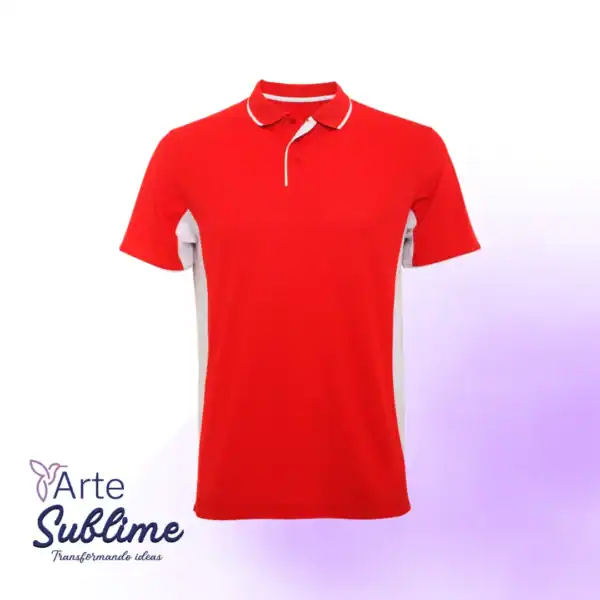 Polera Deportiva Montmelo Rojo Blanco