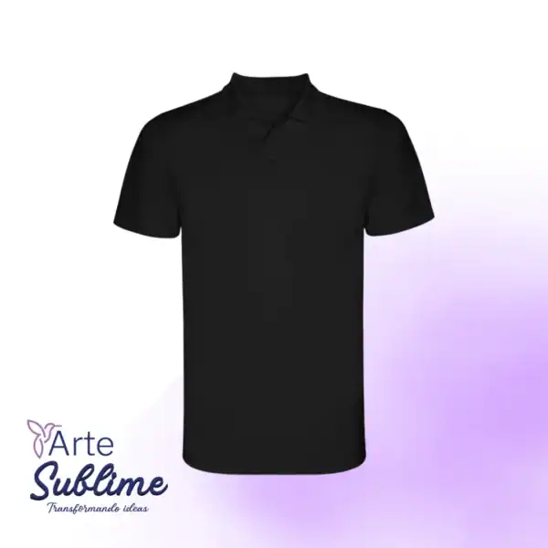 Polera Piqué Monzha Hombre Negra
