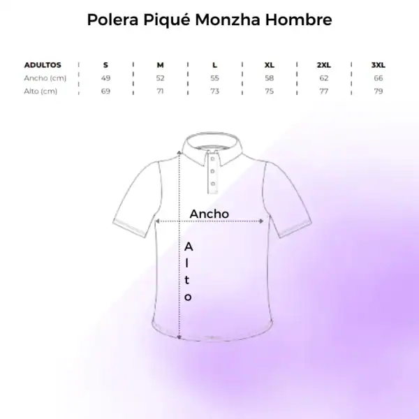 Polera Piqué Monzha Hombre Tallas