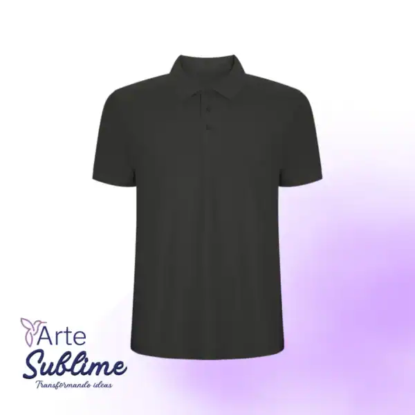 Polera Piqué Pegaso Premium Hombre Plomo Oscuro