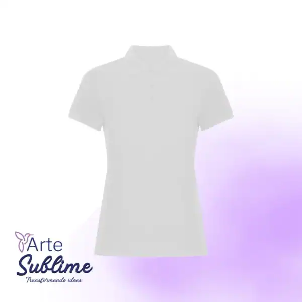 Polera Punta Piqué Femenino con DTF Personalizada Blanca