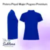 Polera Punta Piqué Femenino con DTF Personalizada Portada - Polera Piqué Mujer Pegaso Negro - Polera Piqué femenina con Estampado Personalizado - Polera Punta Piqué Femenino con DTF Personalizada - Polera Punta Piqué Pegaso Mujer