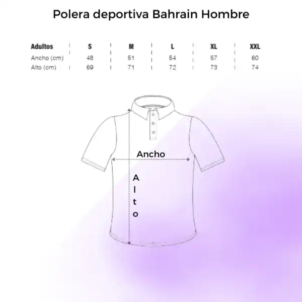 Polera deportiva Bahrain Hombre Tallas - Oferta de Polera deportiva Bahrain