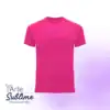 Polera deportiva Bahrain niño Rosa Fluor
