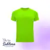 Polera deportiva Bahrain niño Verde Fluor