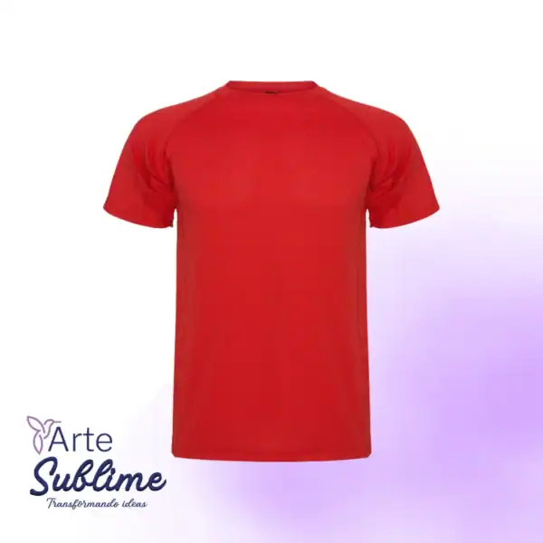 Polera deportiva Montecarlo hombre Rojo - Oferta de Polera Deportiva manga Corta Montecarlo Hombre