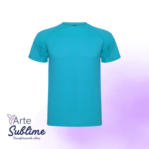 Polera deportiva Montecarlo hombre Turquesa - Oferta de Polera Deportiva manga Corta Montecarlo Hombre
