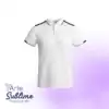 Polera deportiva piqué Tamil Blanco con Negro