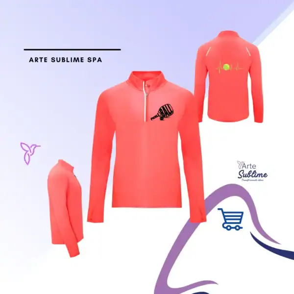 Polerón Deportivo Melbourne Hombre Coral Fluor - Polerón Deportivo Melbourne para hombre