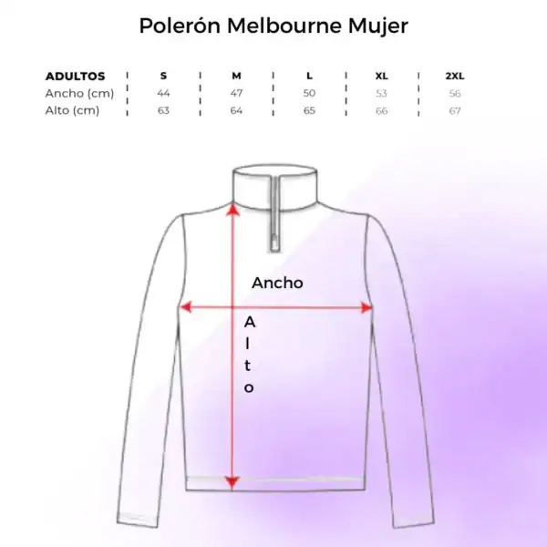 Polerón Melbourne Mujer Tallas