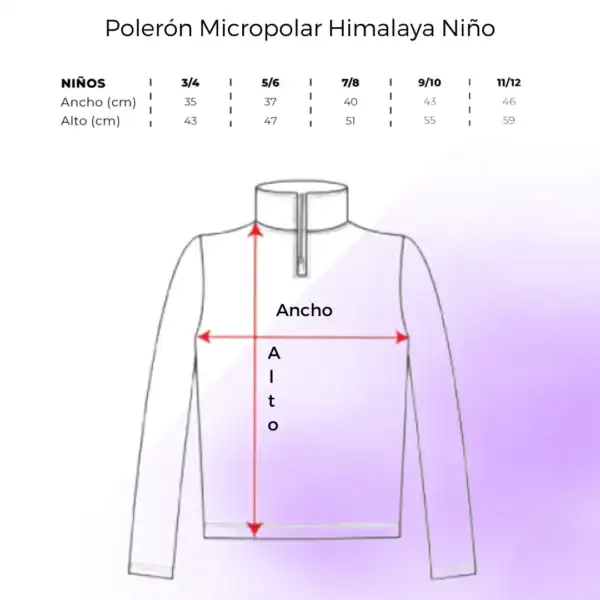 Polerón Micropolar Himalaya Niño Tallas