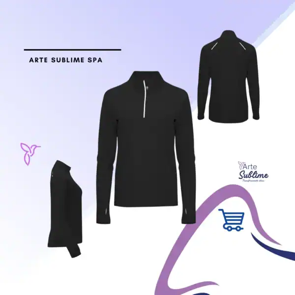 Polerón deportivo Melbourne mujer Negro Portada