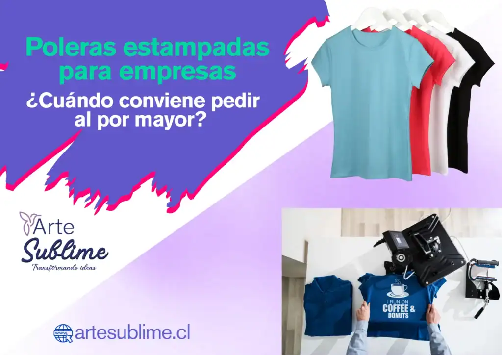 Poleras estampadas para empresas en Santiago