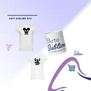 Combo 3 – Dúo Perfecto - 2 poleras sublimadas + 1 taza personalizada.