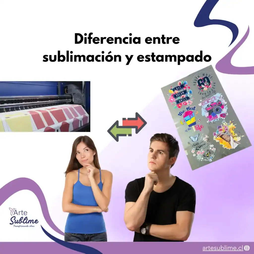 Diferencia entre sublimación y estampado