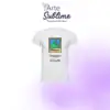 Polera sublimada para hombres Personalizada blanca - Polera blanca sublimada con corte masculino