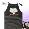Delantal en gabardina negra a partir de 2 Unidades Kitty