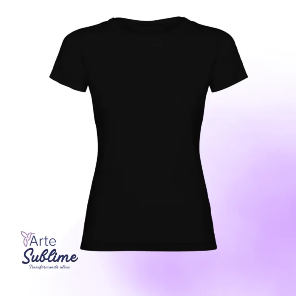 Polera Algodón entallada Negro