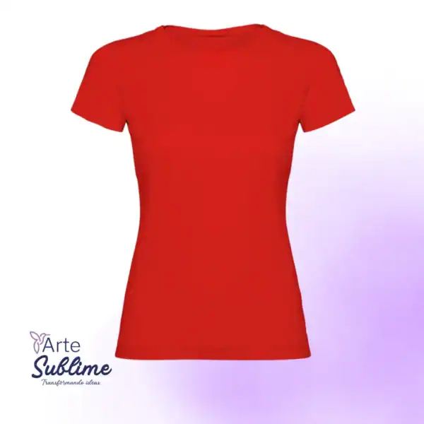 Polera Algodón entallada Roja