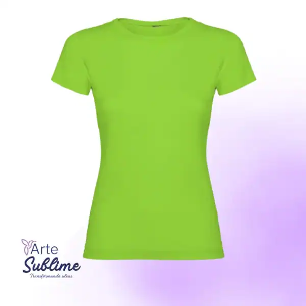 Polera Algodón entallada Verde Oasis