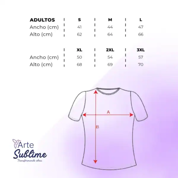 Tallas de Polera Algodón entallada