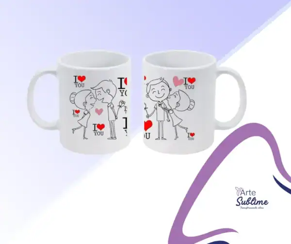Amor en taza personalizada Taza del Combo dia San Valentin