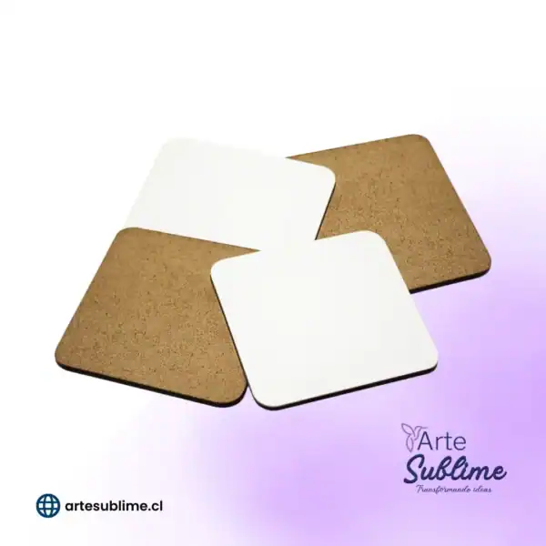 Tarjetas de presentación personalizadas Kit de 4 portavasos cuadrado