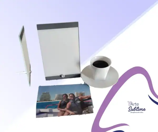 Espejo de marco para fotos y decoración Marco Foto Espejo Sublimable 15 x 23 cm.