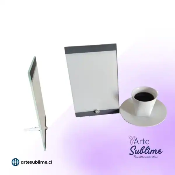 Lámina de pizarra para café y escritura Marco Foto Espejo sublimado