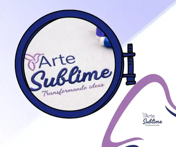 Arte Sublime SpA logo en magnificación Servicio de Bordado Mediano Personalizado
