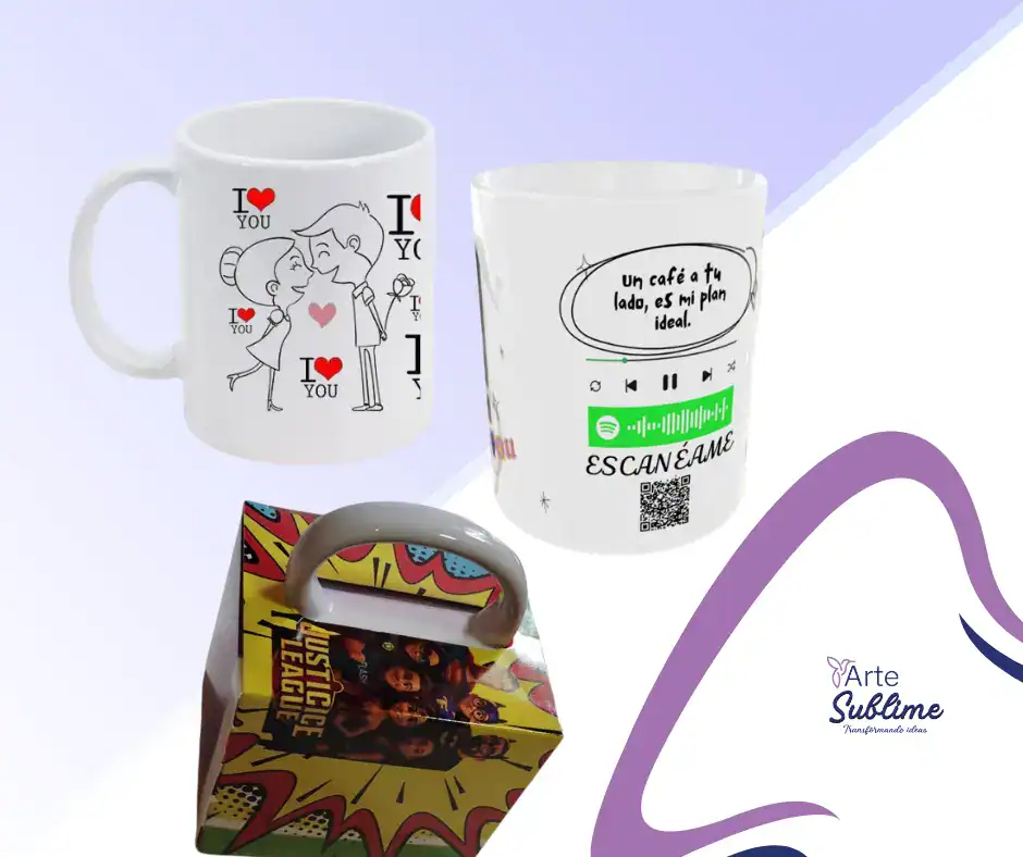 Taza personalizada con canción dedicada con caja