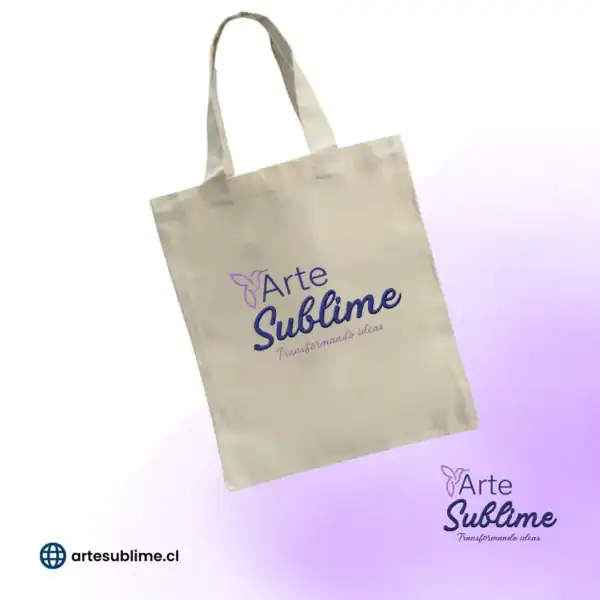 Arte Sublime bolsa ecológica personalizada Totebag Crea con 1 estampado