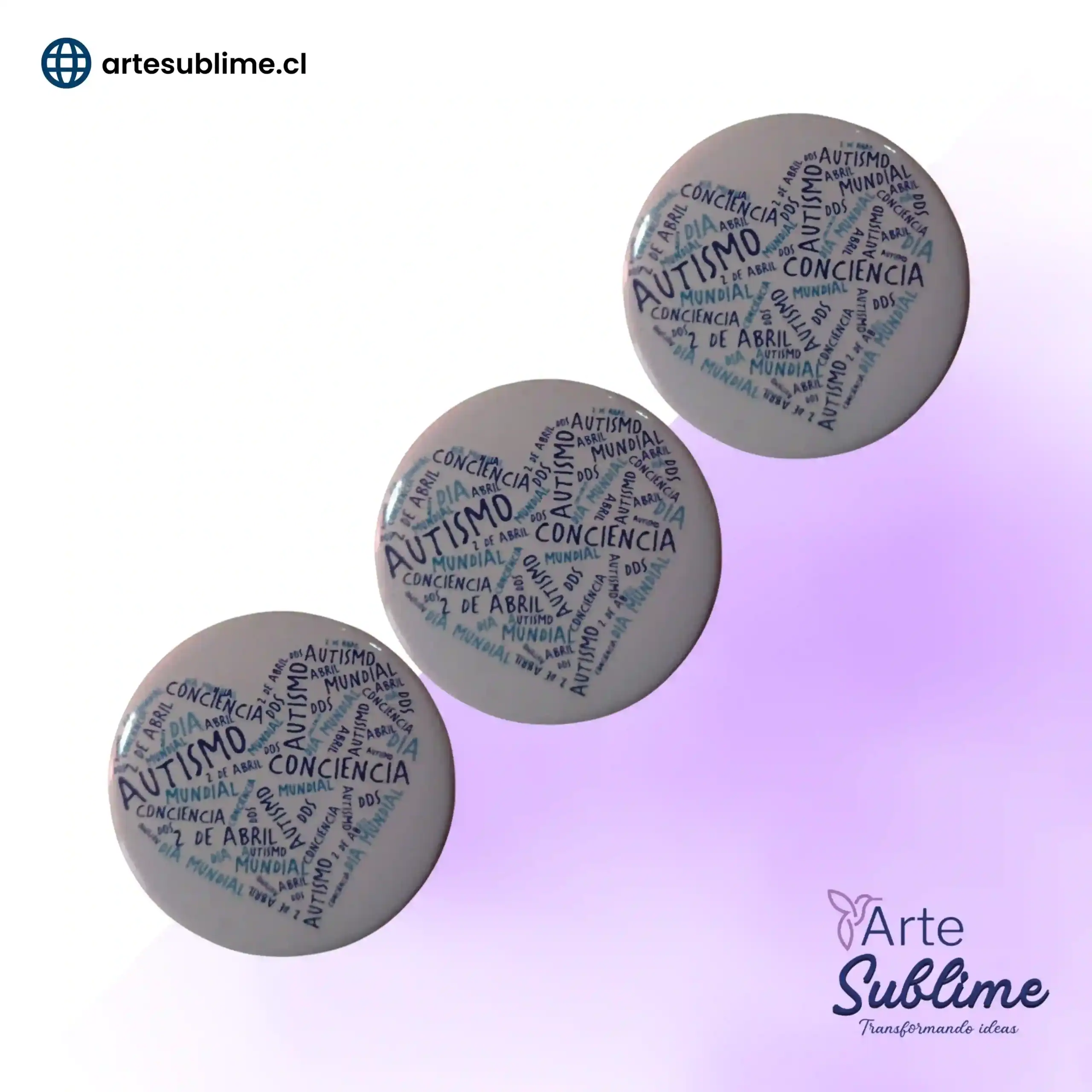 Chapa circular 58 mm estampados