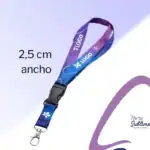 Lanyards Personalizados de 2.5 cm sublimado.