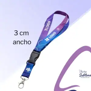 Lanyards Personalizados 3 cm Sublimado. - Lanyards Personalizados de 3 cm