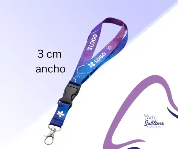 Lanyards Personalizados 3 cm Sublimado. - Lanyards Personalizados de 3 cm