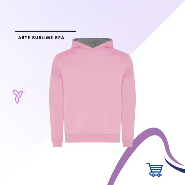 Polerón Urbano Niño Rosa y gris